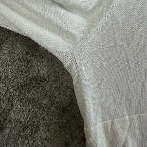 Athleta Lightweight Collegiate White Blue Stripe Boyfriend Cardigan Sweater XL - Picture 5 of 9